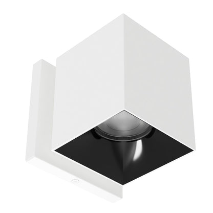 WAC Zoron 1Lt 3.5" SQ. Outdoor Wall Light/Flood Beam/White Black - W4S-FCS-WTBK
