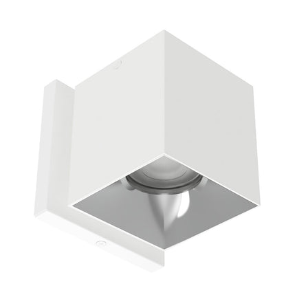 WAC Zoron 1Lt 3.5" SQ. Outdoor Wall Light/Flood Beam/White Chrome - W4S-FCS-WTCH