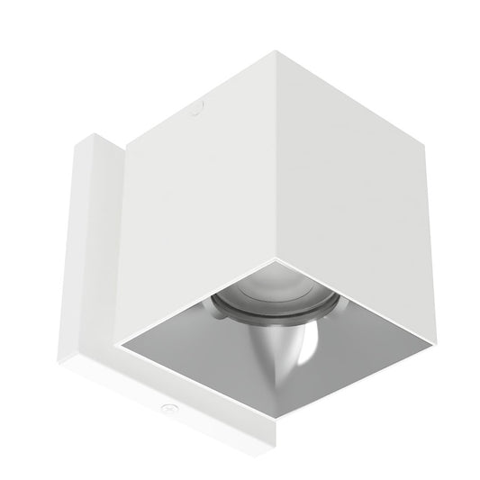 WAC Zoron 1Lt 3.5" SQ. Outdoor Wall Light/Flood Beam/White Chrome - W4S-FCS-WTCH