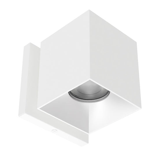 WAC Zoron 1Lt 3.5" SQ. Outdoor Wall Light/Flood Beam/White Haze - W4S-FCS-WTHZ