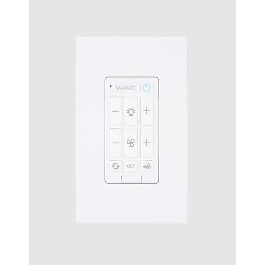 WAC Fans G4 6-Speed Fan Wall Control/Single Pole Wallplate, White - WCG4-WT
