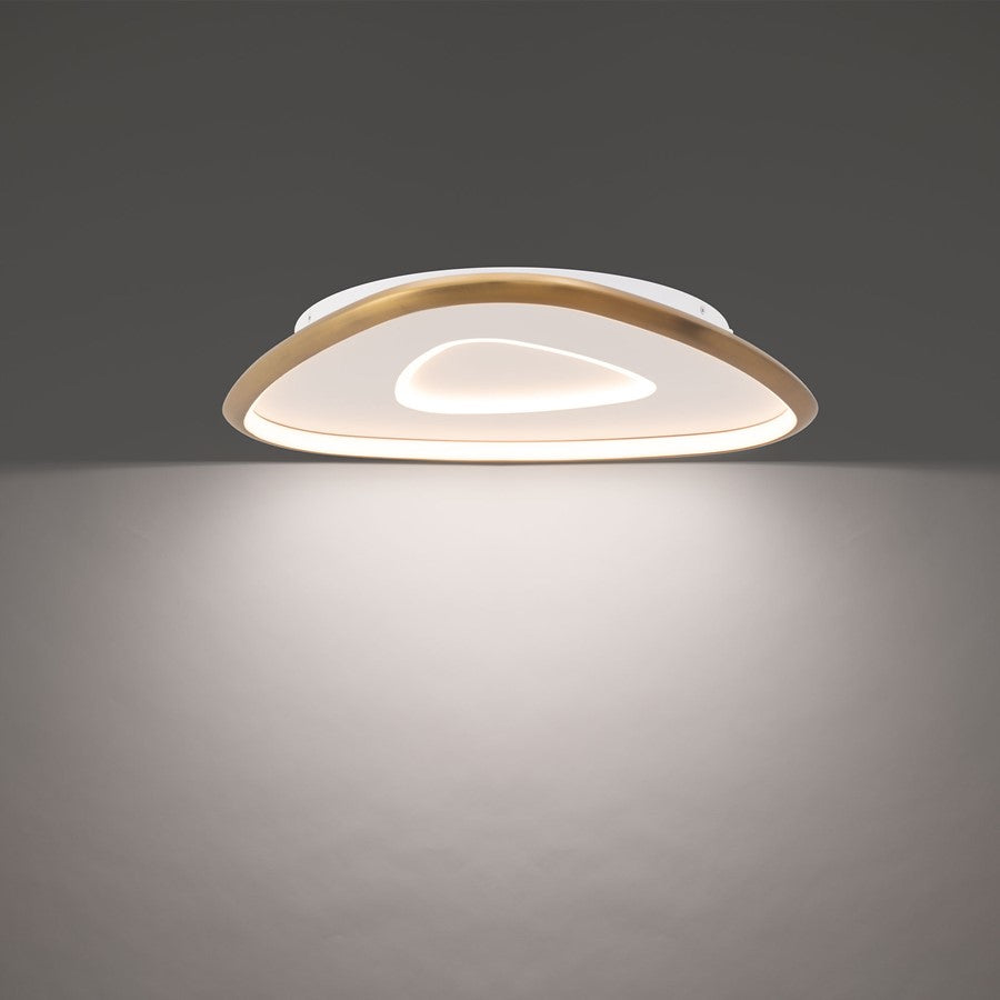 dweLED Mandala 1 Light 22" Wall Sconce/3500K, Aged Brass