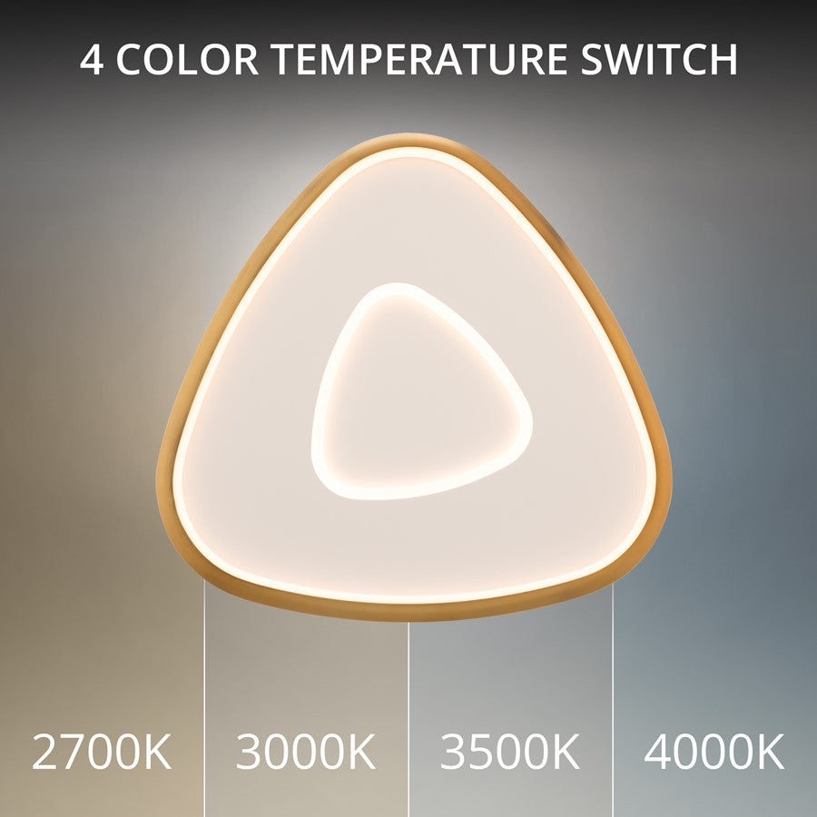 dweLED Mandala 1 Light 22" Wall Sconce/3500K, Aged Brass