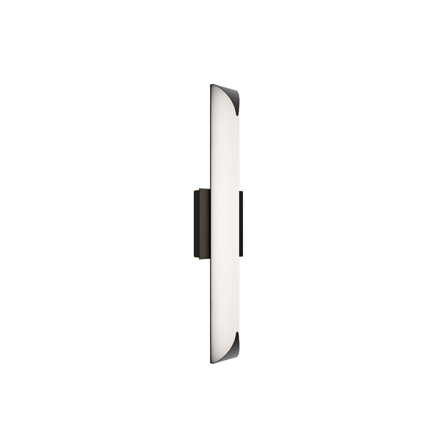 dweLED Straitaway 1Lt 24" Bath Vanity/Wall Light/2700K, BK/WH - WS-51524-27-BK