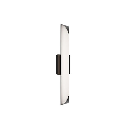 dweLED Straitaway 1Lt 24" Bath Vanity/Wall Light/3000K, BK/WH - WS-51524-30-BK