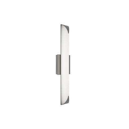 dweLED Straitaway 1Lt 24" Bath Vanity/Wall/3000K, Nickel/White - WS-51524-30-BN
