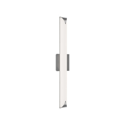 dweLED Straitaway 1Lt 32" Bath Vanity/Wall/3000K, Nickel/White - WS-51532-30-BN