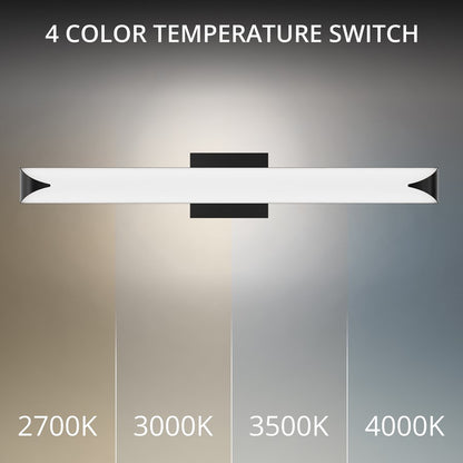 dweLED Straitaway 1Lt 32" Bath Vanity/Wall Light/3500K, BK/WH