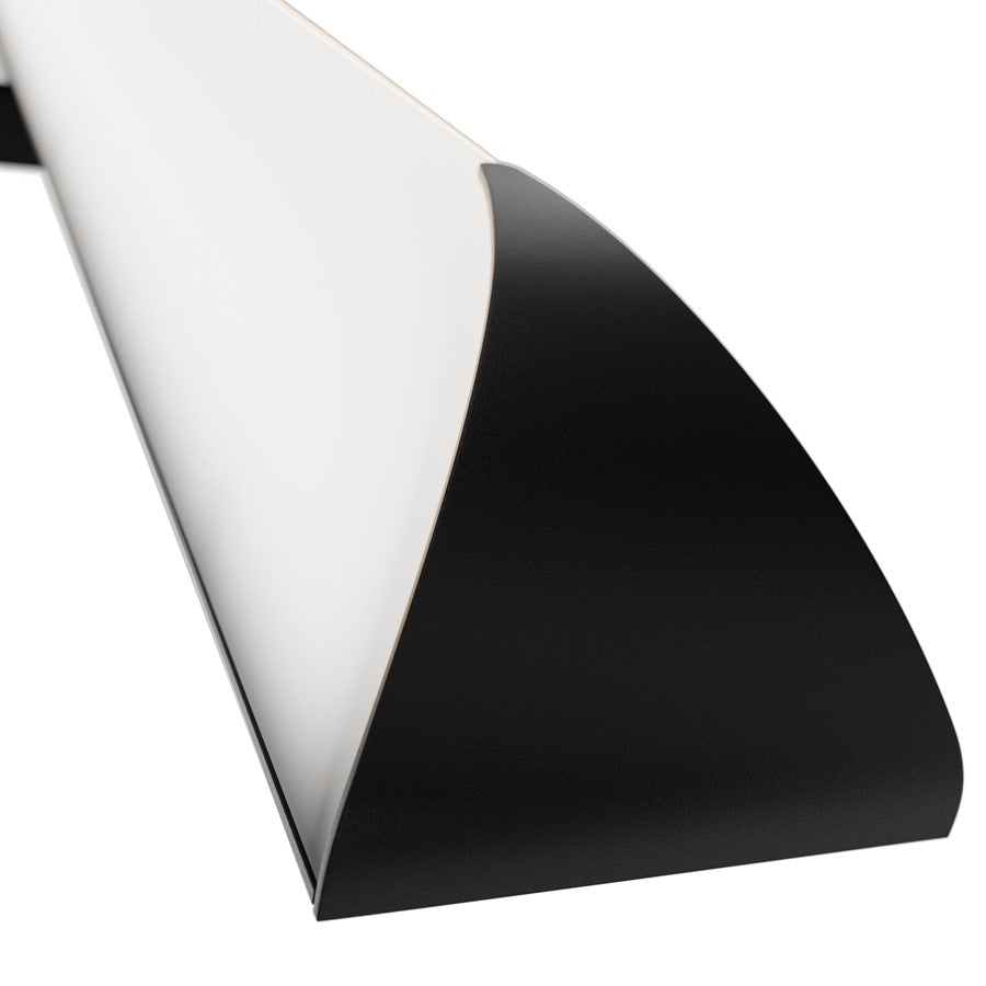 dweLED Straitaway 1Lt 32" Bath Vanity/Wall Light/4000K, BK/WH