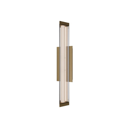 dweLED Boulevard 1Lt 18" Bath Vanity/Wall/2700K, Brass/White - WS-62518-27-AB