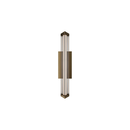 dweLED Boulevard 1Lt 18" Bath Vanity/Wall/2700K, Brass/White