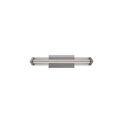 dweLED Boulevard 1Lt 18" Bath Vanity/Wall/3500K, Nickel/White