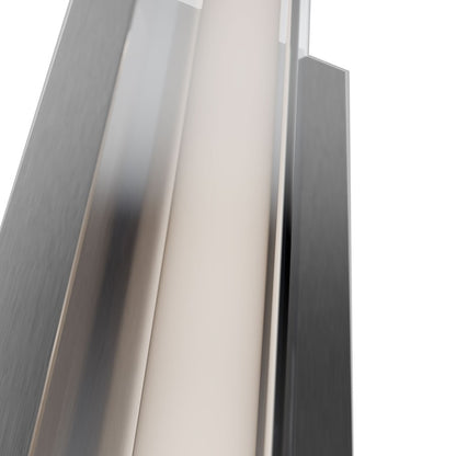 dweLED Boulevard 1Lt 18" Bath Vanity/Wall/3500K, Nickel/White