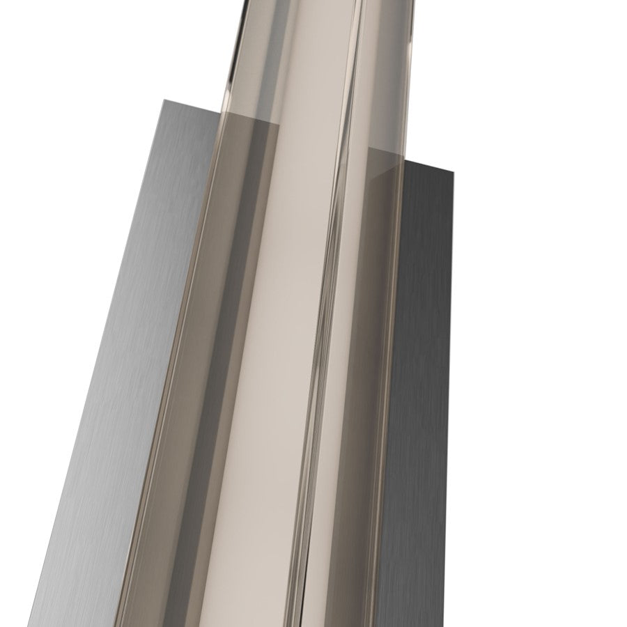 dweLED Boulevard 1Lt 24" Bath Vanity/Wall/2700K, Nickel/White