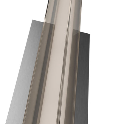 dweLED Boulevard 1Lt 24" Bath Vanity/Wall/2700K, Nickel/White