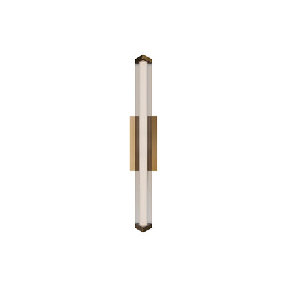 dweLED Boulevard 1Lt 24" Bath Vanity/Wall/3000K, Brass/White