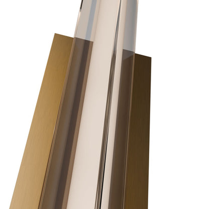 dweLED Boulevard 1Lt 24" Bath Vanity/Wall/3000K, Brass/White