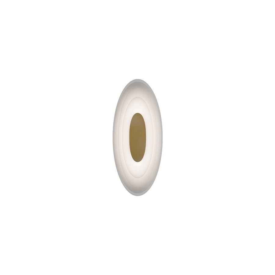 dweLED Orbix 1Lt 6" Wall Sconce/3000K, Brass/Clear/Etched