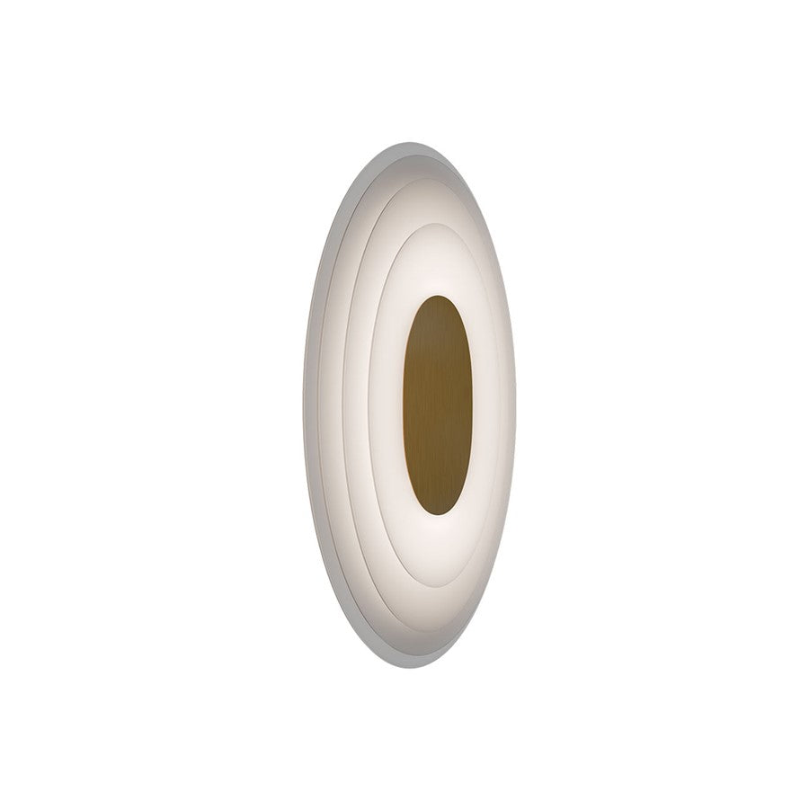 dweLED Orbix 1Lt 6" Wall Sconce/4000K, Brass/Clear/Etched - WS-67514-40-AB