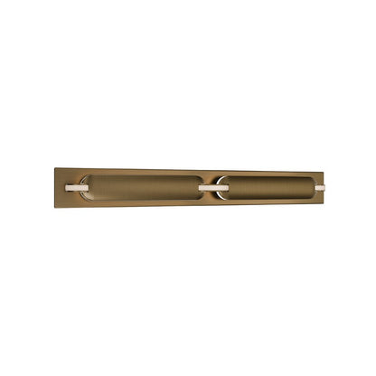 dweLED Spectacle 1Lt 24" Bath Vanity/Wall/4000K, Brass/White - WS-71524-40-AB