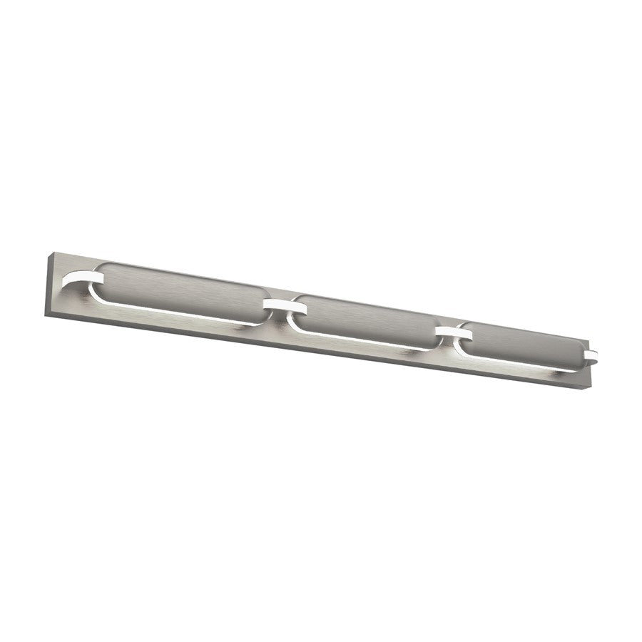 dweLED Spectacle 1Lt 34" Bath Vanity/Wall/4000K, Nickel/White - WS-71534-40-BN