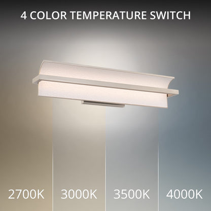 dweLED Shard 1Lt 24" Bath Vanity & Wall Light/2700K, Nickel