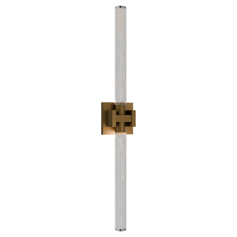 dweLED Ripple 1Lt 32" Bath Vanity & Wall Light/4000K, Brass/ - WS-85532-40-AB