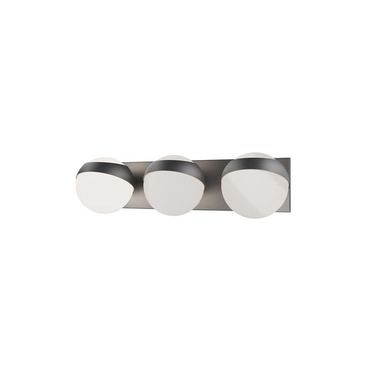 dweLED Tripoli 3Lt 20" Bath Vanity/Wall/3000K, Nickel/Opal - WS-87520-30-BN