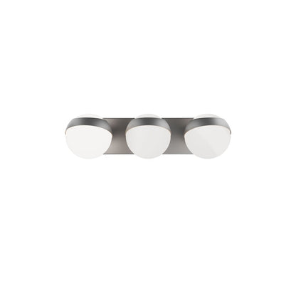 dweLED Tripoli 3Lt 20" Bath Vanity/Wall/3000K, Nickel/Opal