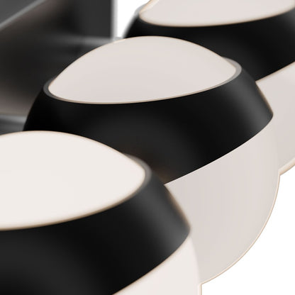 dweLED Tripoli 3Lt 20" Bath Vanity/Wall Light/3500K, Black/Opal