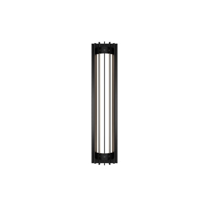 dweLED Moline 1Lt 24" Outdoor Wall Light/4000K, BK/WH Opaque - WS-W17524-40-BK