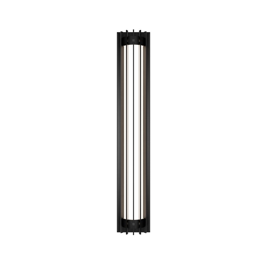 dweLED Moline 1Lt 32" Outdoor Wall Light/3000K, BK/WH Opaque - WS-W17532-30-BK