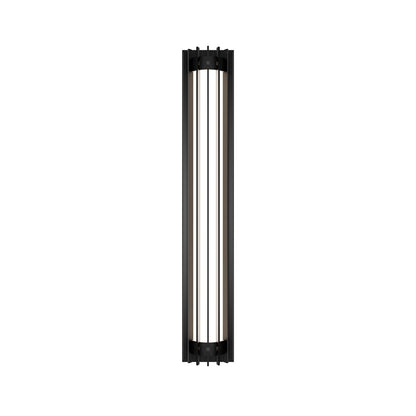 dweLED Moline 1Lt 32" Outdoor Wall Light/3000K, BK/WH Opaque - WS-W17532-30-BK