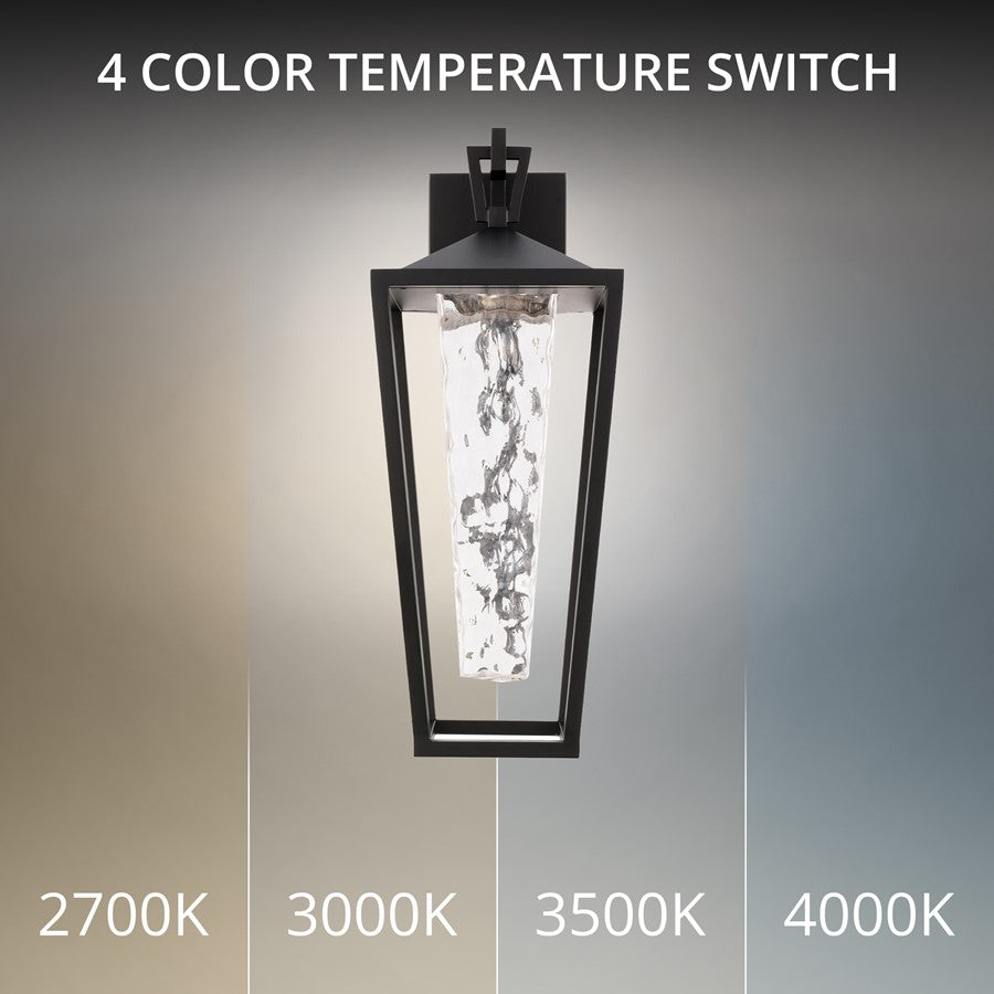 dweLED Manchester 1Lt 25" Outdoor Wall/2700K, Black/Clear