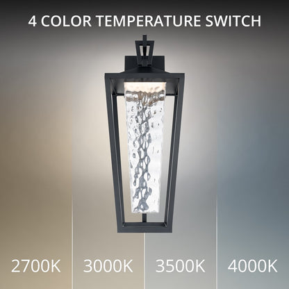 dweLED Manchester 1Lt 34" Outdoor Wall/4000K, Black/Clear