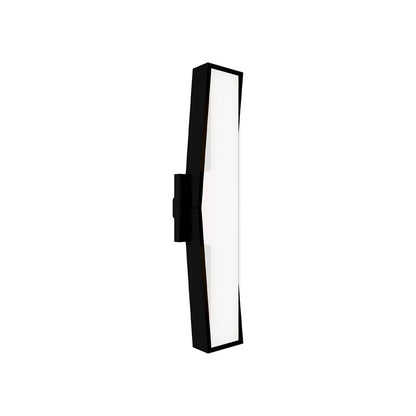 dweLED Jordan 1Lt 24" Outdoor Wall Light/4000K, BK/WH Opaque - WS-W63524-40-BK