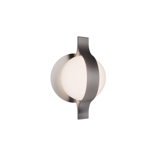 WAC dweLED Ellaria 1 Light Wall Sconce, Brushed Nickel/Opal