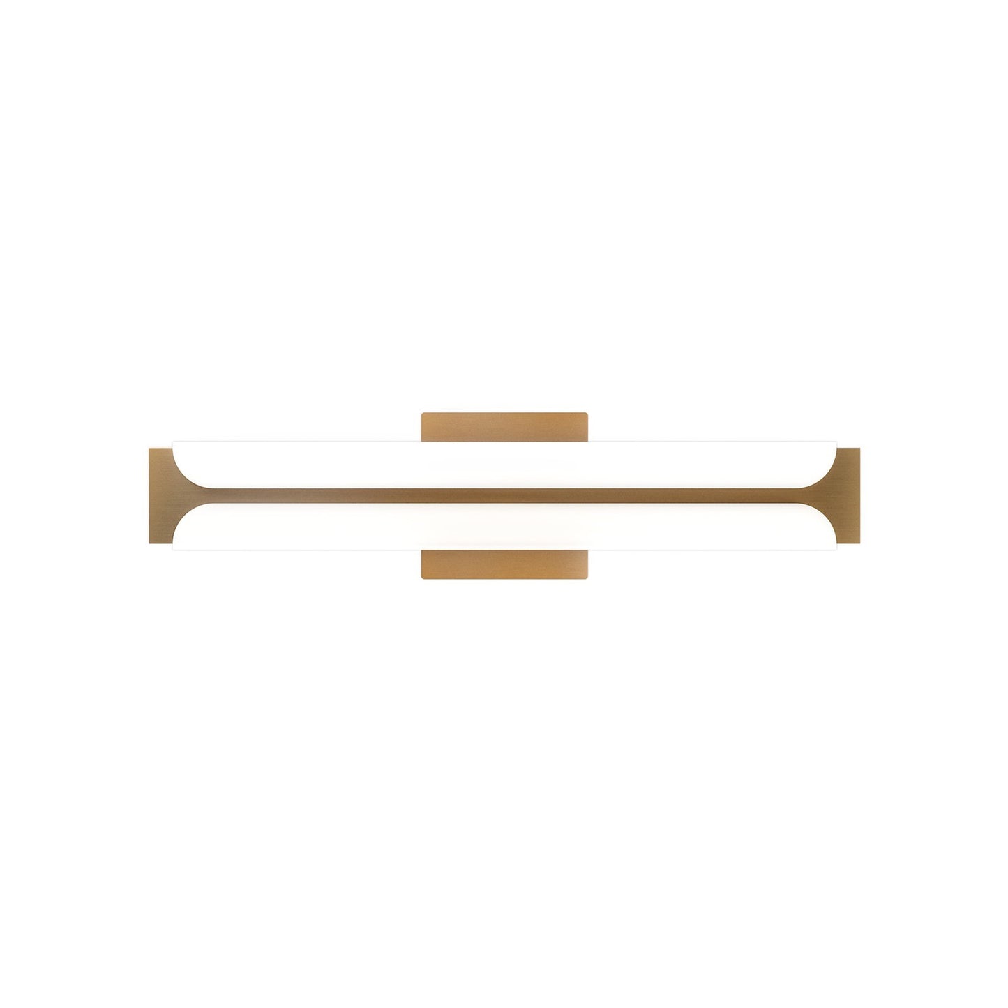 WAC Lighting Bifold 24in 2-Light Bathroom Vanity Light | Modern/Transitional Aged Brass Aluminum and Frosted Acrylic | Bathroom | Model WS108624-TWA-AB