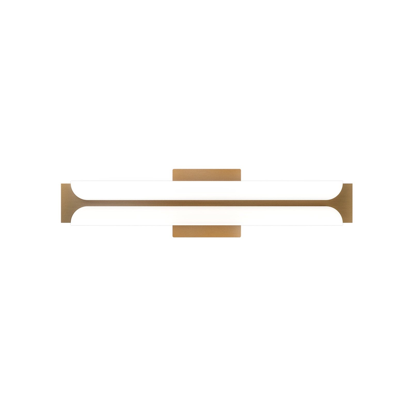 WAC Lighting Bifold 24in 2-Light Bathroom Vanity Light | Modern/Transitional Aged Brass Aluminum and Frosted Acrylic | Bathroom | Model WS108624-TWA-AB