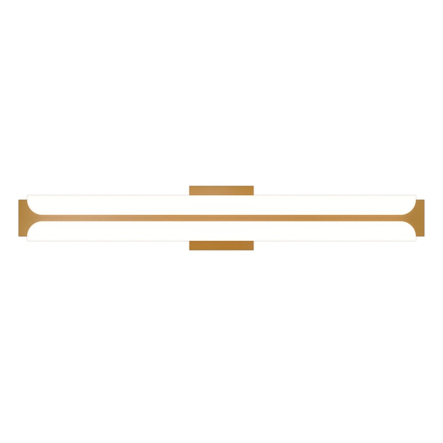 WAC Lighting Bifold 36in 2-Light Bathroom Vanity Light | Modern/Transitional Aged Brass Aluminum and Frosted Acrylic | Bathroom | Model WS108636-TWA-AB