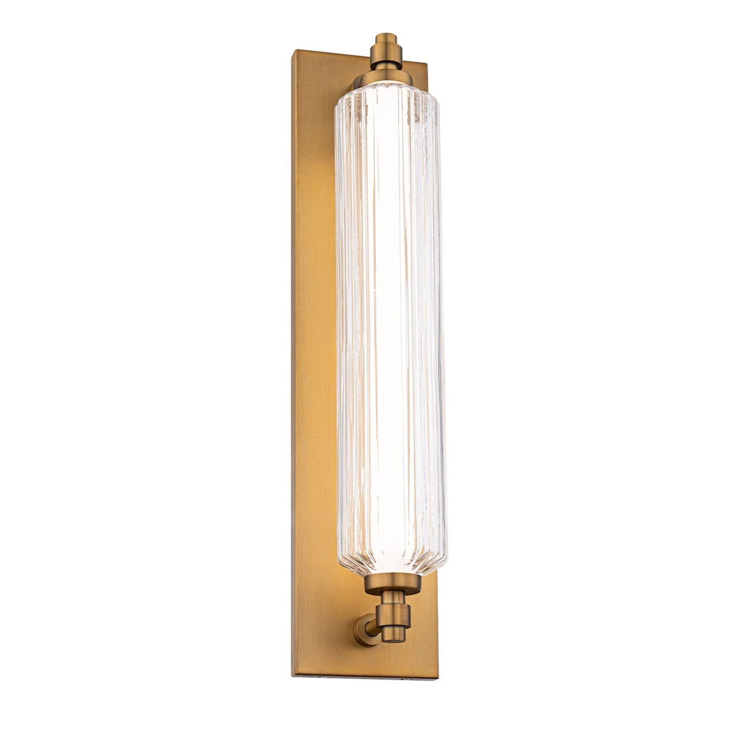 WAC dweLED Portos 1 Light 25" Wall Sconce, Aged Brass/Clear