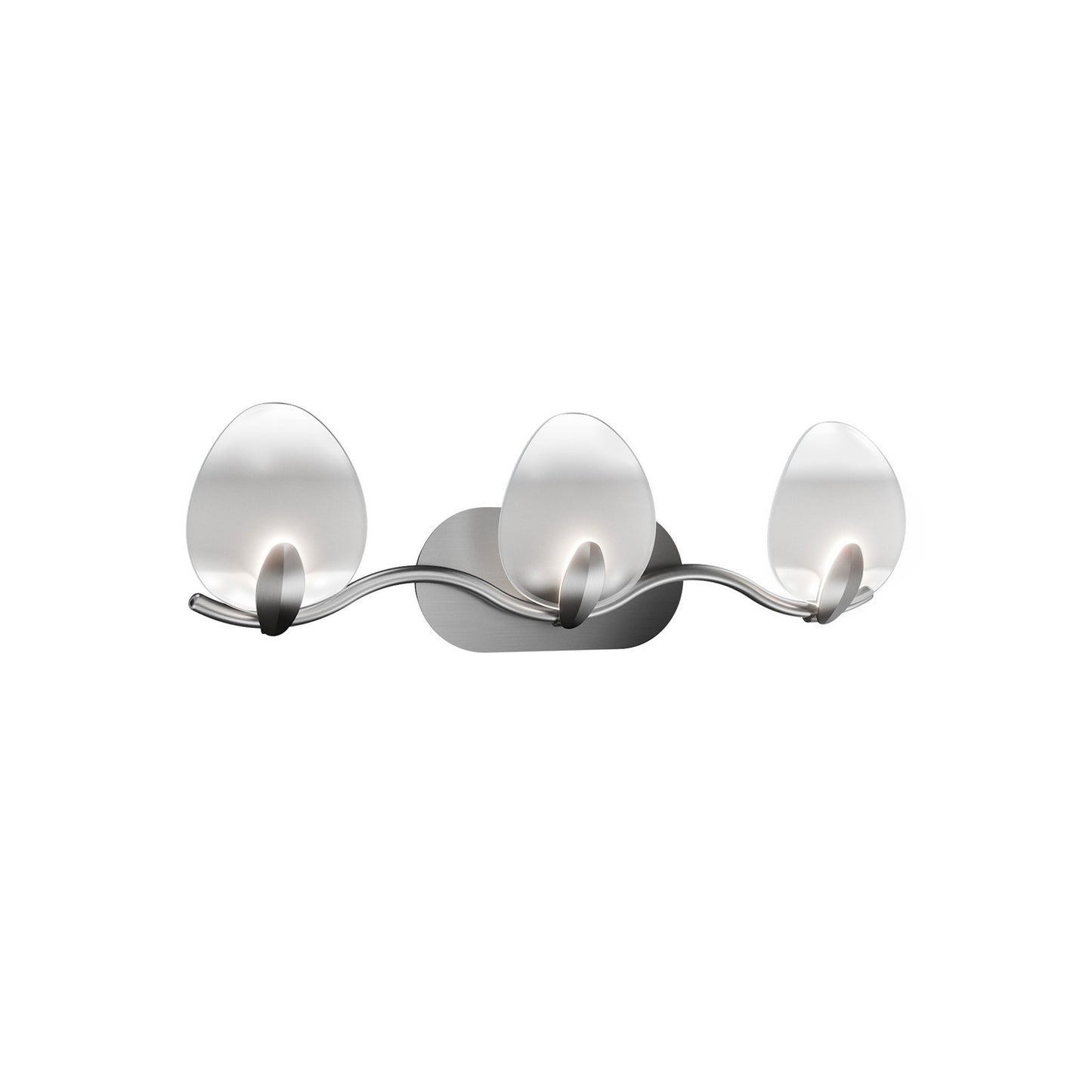 WAC Lighting Tressa 27in 3-Light Bath Vanity Light | Modern Brushed Nickel and Opaline Gradient Glass | Bathroom Vanity & Powder Room | Model WS122627-BN