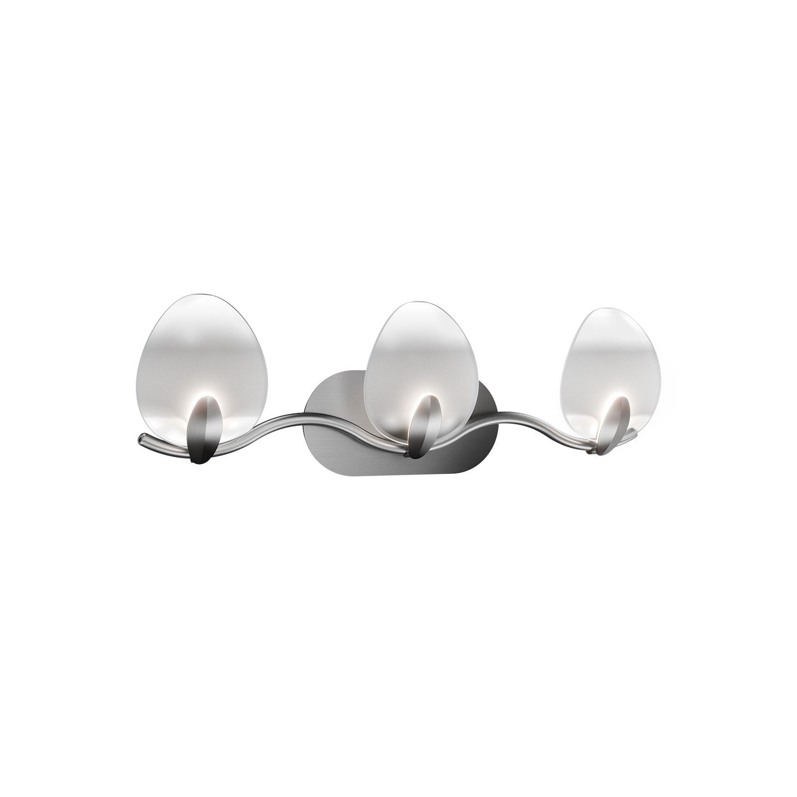 WAC Lighting Tressa 27in 3-Light Bath Vanity Light | Modern Brushed Nickel and Opaline Gradient Glass | Bathroom Vanity & Powder Room | Model WS122627-BN