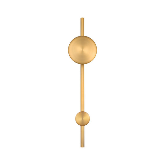 WAC Lighting Clocker 28in 1-Light Wall Sconce | Modern Aged Brass Aluminum and Frosted Acrylic | Living Room & Hallway Accent | 6 x | Model WS124628-AB