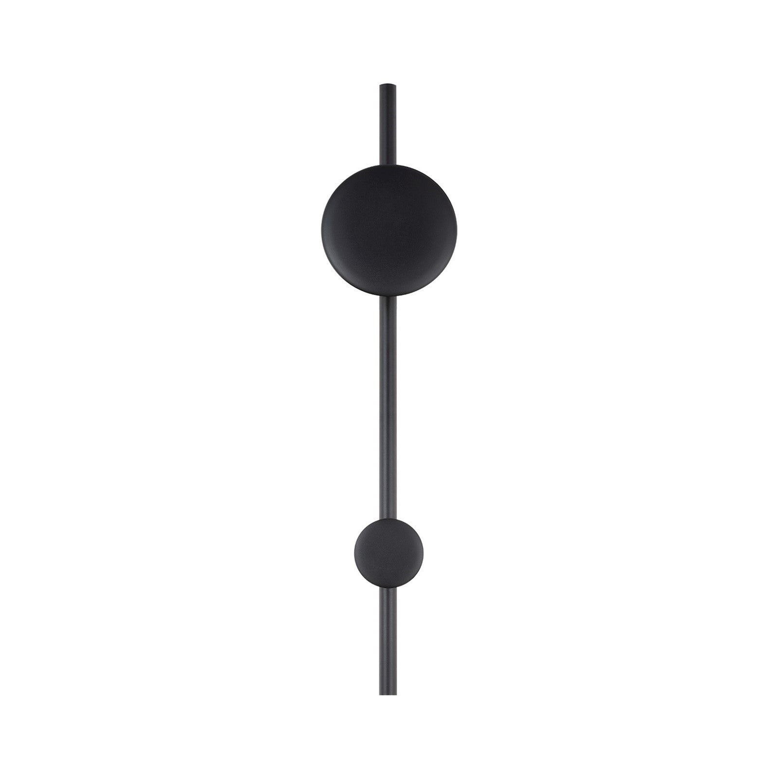 WAC Lighting Clocker 1-Light Wall Sconce | Modern Black Aluminum and Frosted Acrylic | Bedroom & Hallway Accent Light | 6 x 3.5 x 28 | Model WS124628-BK
