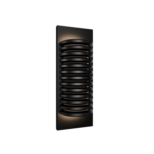 WAC Lighting Loome 1-Light Outdoor Wall Sconce | Modern Black Aluminum and Acrylic Diffuser | Entryway & Covered Porch | 6 x 3 x 16 | Model WSW112616-BK