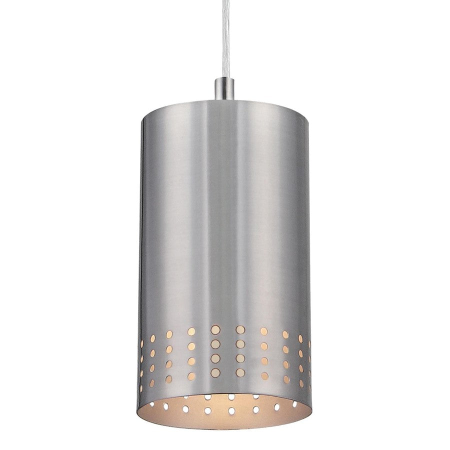 Westinghouse Phelps 8in 1-Light Pendant | Contemporary Brushed Nickel and Metal Shade | Kitchen Island | 5 x 5 x 8.5 in | Model 6101200