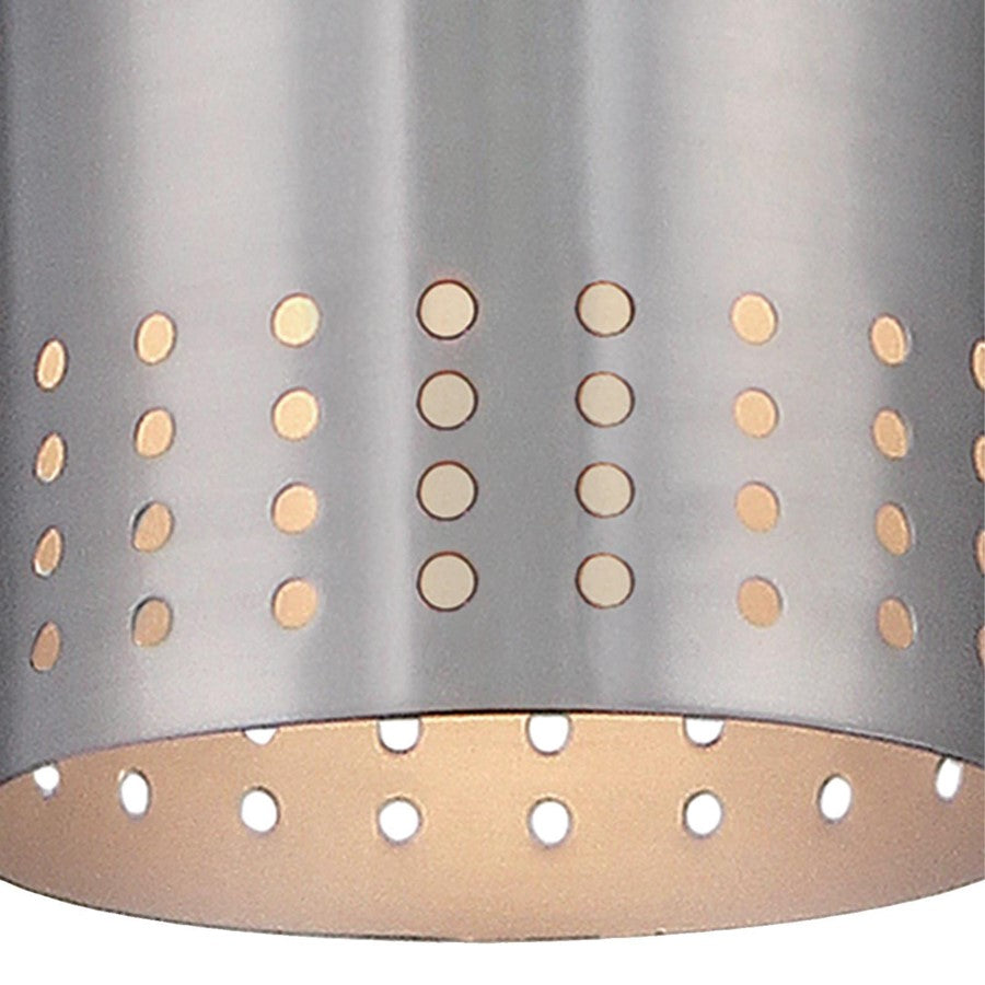 Westinghouse Phelps 8in 1-Light Pendant | Contemporary Brushed Nickel and Metal Shade | Kitchen Island | 5 x 5 x 8.5 in | Model 6101200