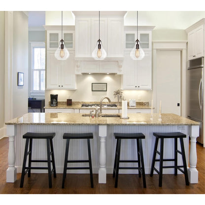 Westinghouse Wes 10in 1-Light Pendant | Traditional Oil Rubbed Bronze and Clear Glass | Kitchen Island & Dining Room | Model 6102600