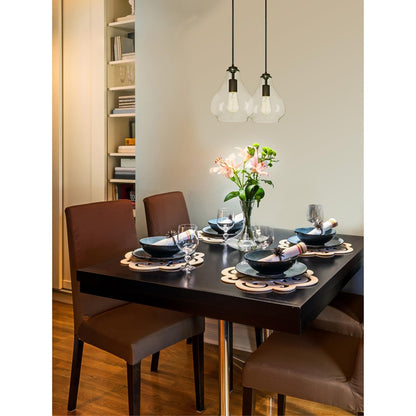 Westinghouse Wes 10in 1-Light Pendant | Traditional Oil Rubbed Bronze and Clear Glass | Kitchen Island & Dining Room | Model 6102600